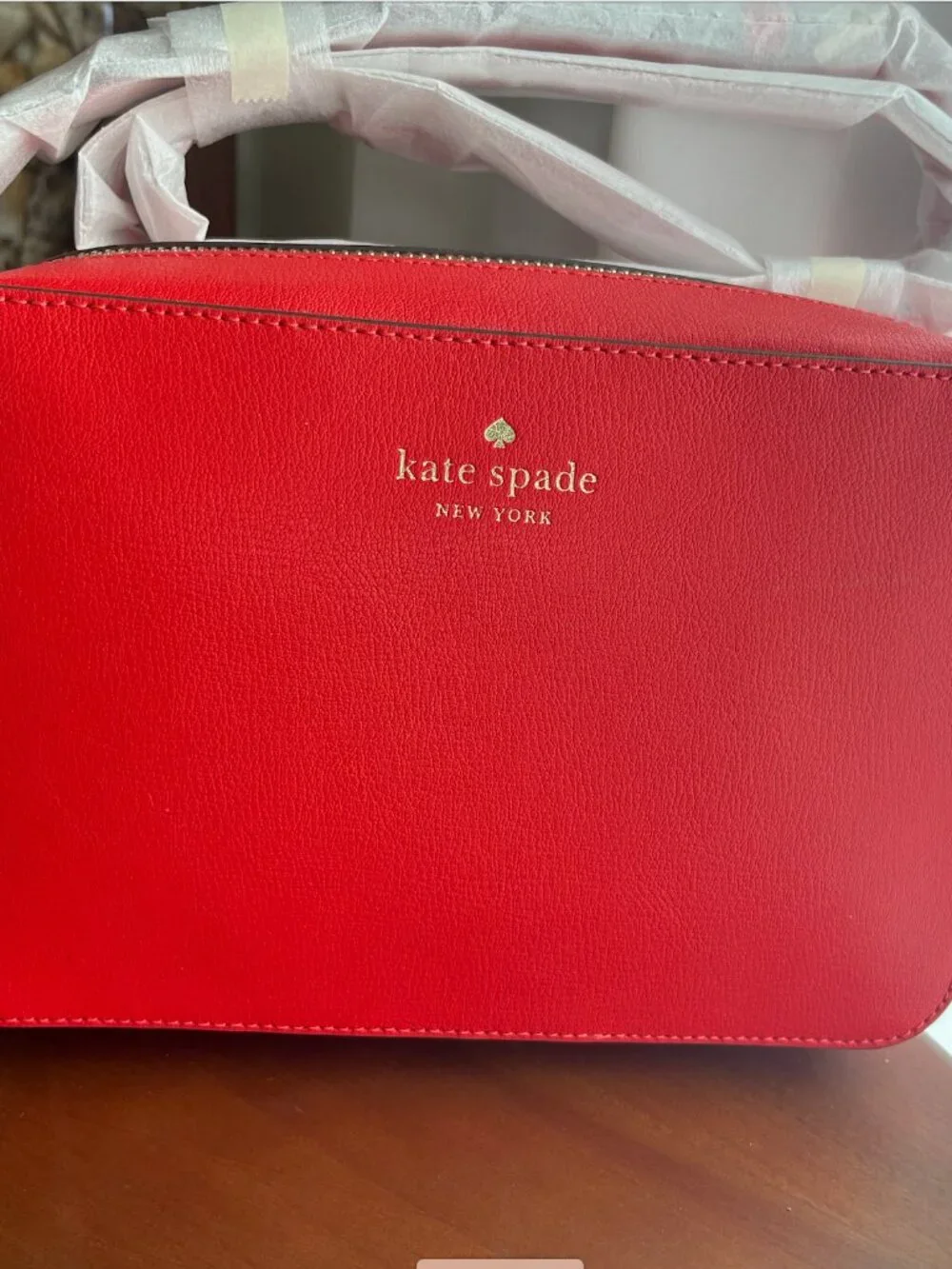 Kate Spade heirloom tomato red Harper leather bag NWT